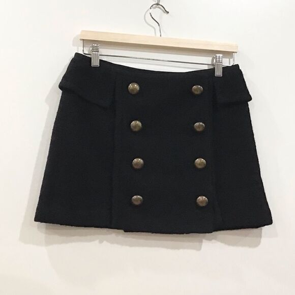 Mini Skirt Wool, Black, Nanette Lapore, Size 4 - Picture 1 of 9